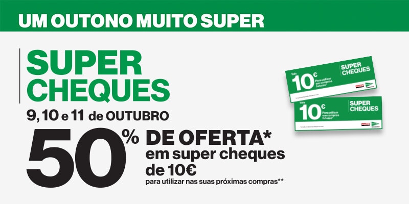 Super Cheques de 9 a 11 de outubro