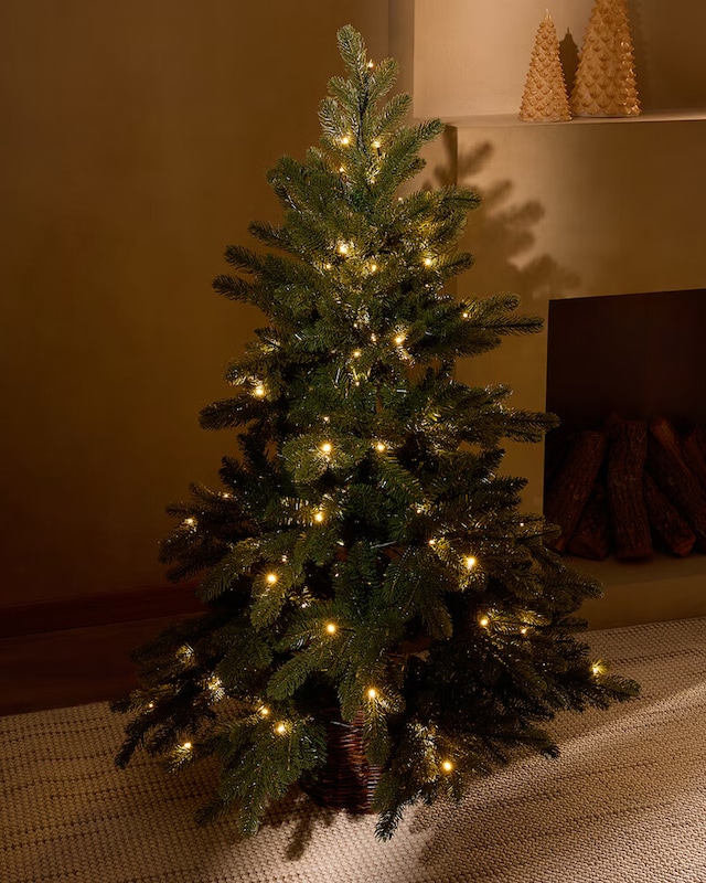 Árvores de Natal com luzes