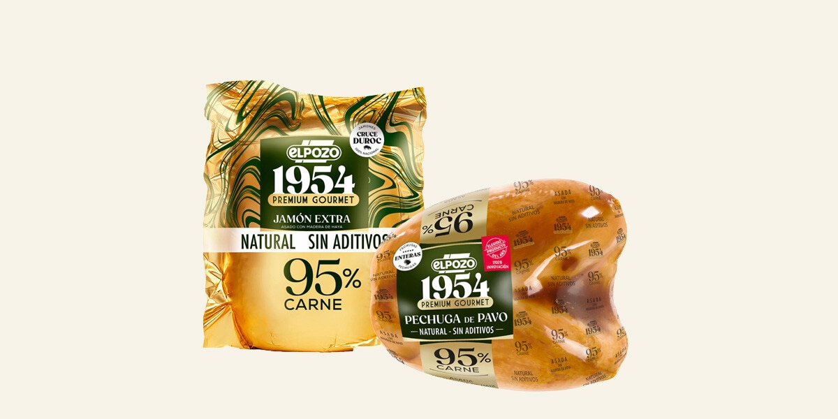 Jamón y pavo cocidos ElPozo Edición 1954 Premium Gourmet