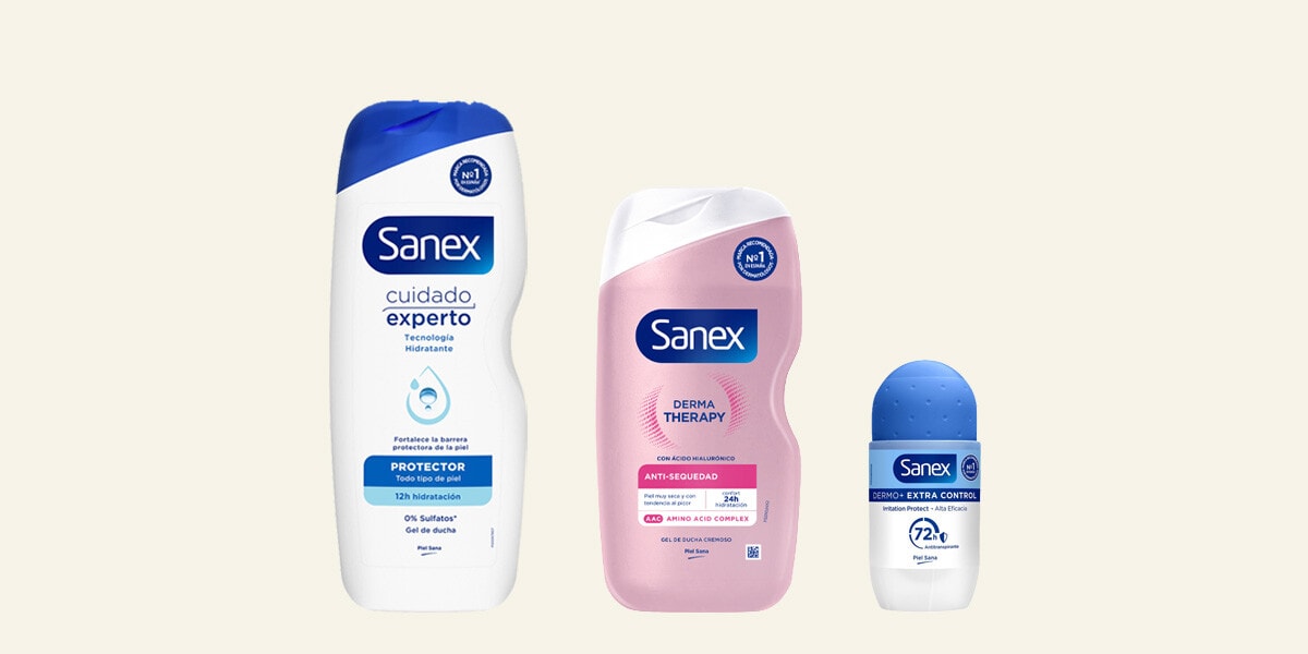 Desodorantes y geles de ducha Sanex