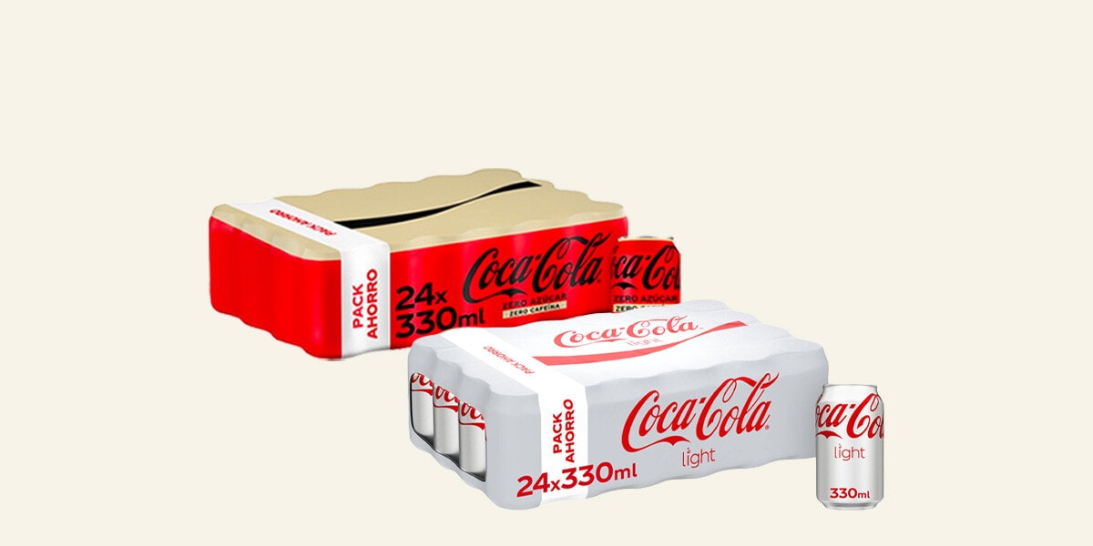 Refresco Zero, Clásica y light Coca Cola