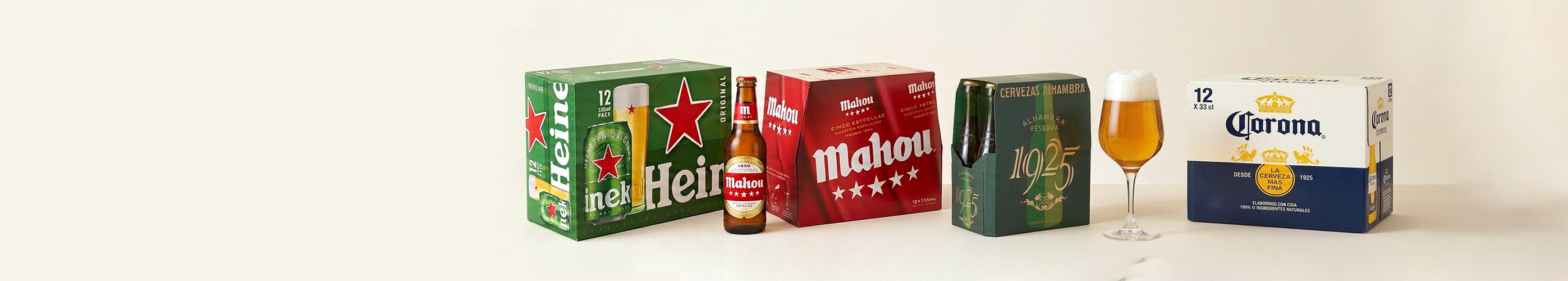 Cervezas, refrescos, zumos, aguas