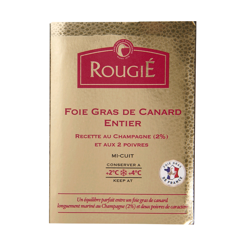 rougié Foie Gras de Pato com Pimenta e Champanhe unidade| 180 g