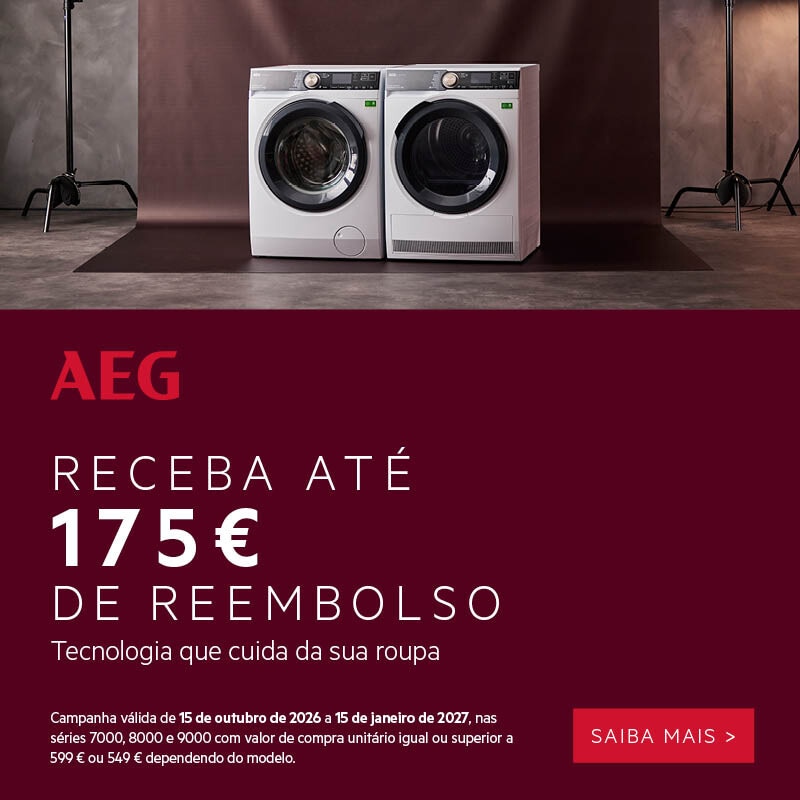 AEG - Reembolso até 175€ em máquinas de roupa