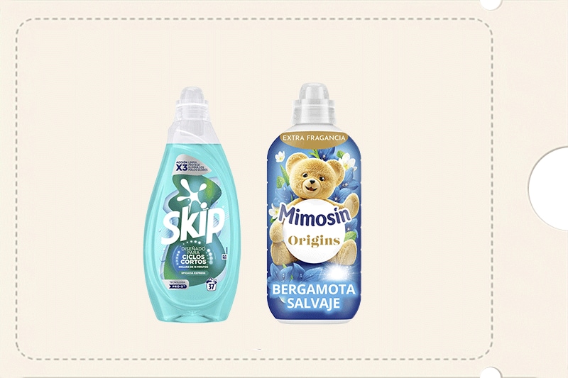 8€ de descuento por compras superiores a 20€ en selección de detergentes Skip y suavizantes Mimosin. Introduce código DTOSKIP al finalizar tu pedido. Exclusivo Online