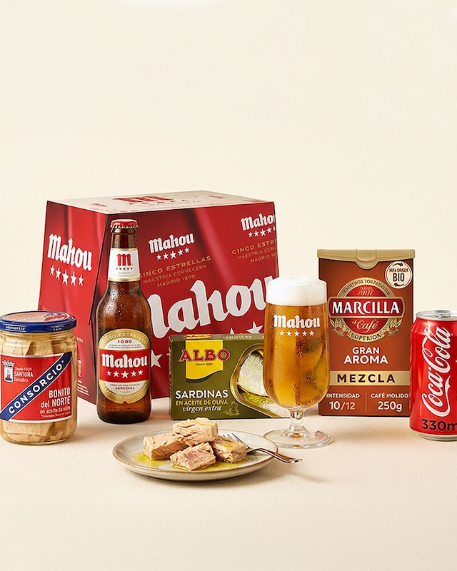25% de regalo en cervezas, refrescos, zumos, aguas, cafés y conservas de pescado