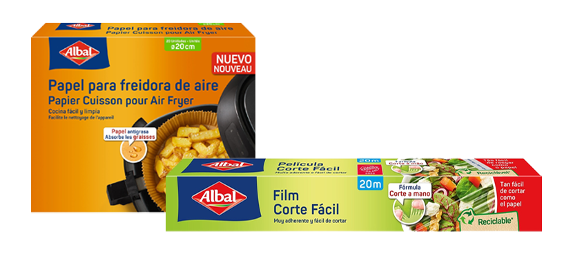 Albal Film trasnparente y papel para freidora de aire