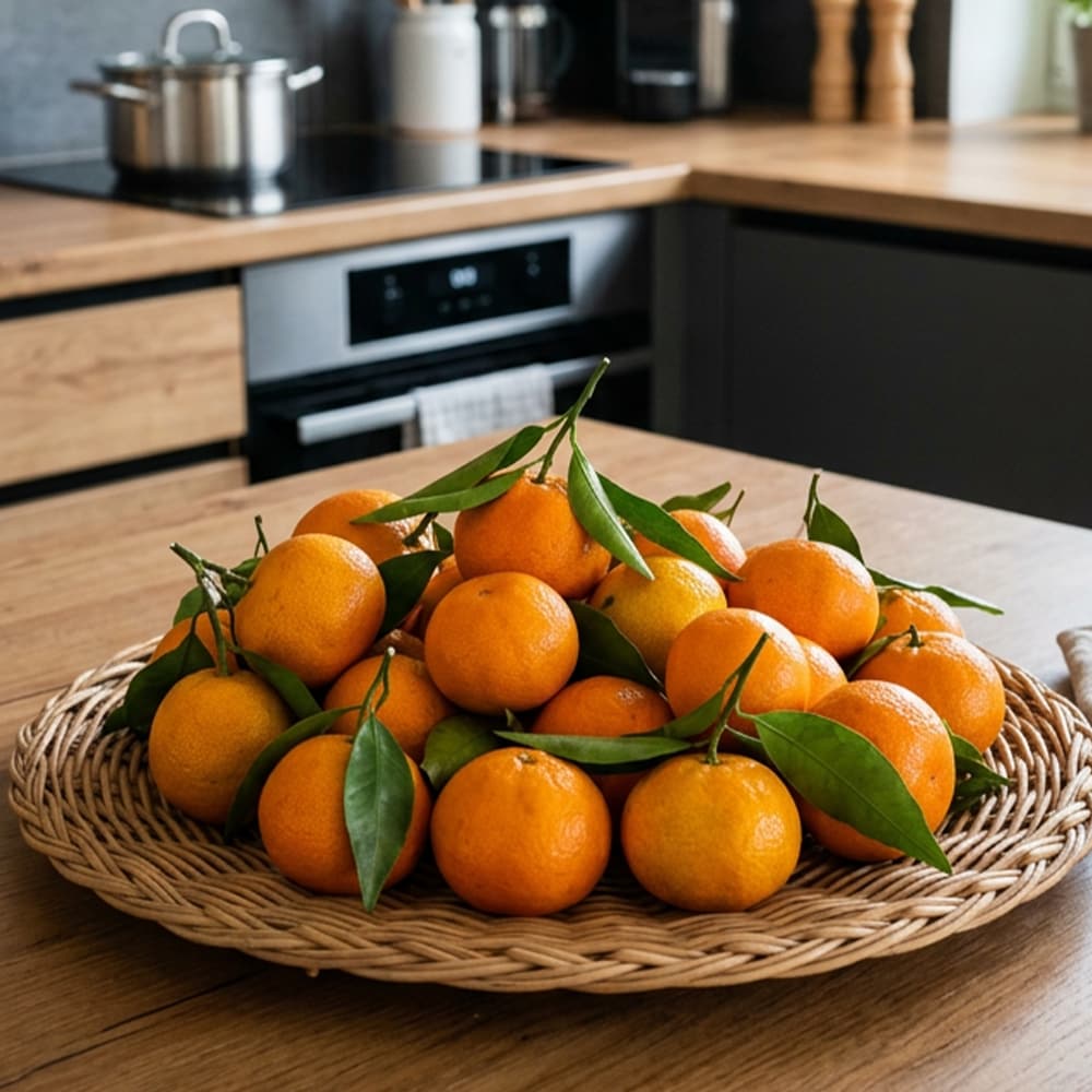 Mandarina con hoja cesta 1 kg