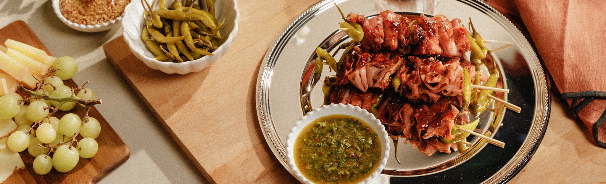 Espetadas de Mortadela e Lombo Ibérico