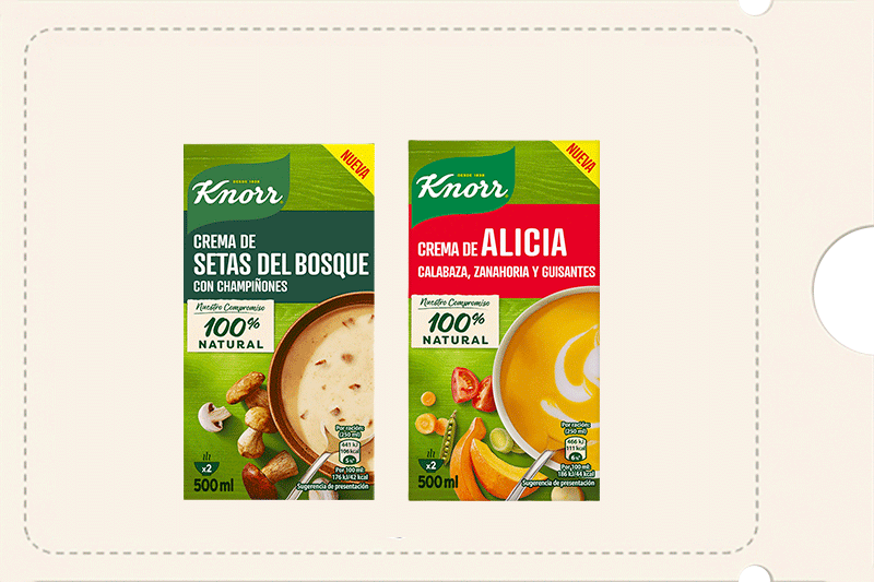 4€ de descuento por compras superiores a 10€ en caldos y cremas Knorr. Introduce código CALDOSDTO al finalizar tu pedido. Exclusivo Online