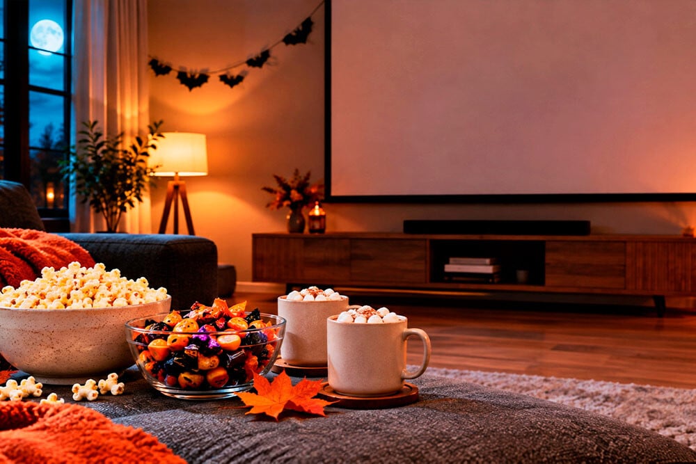 Convierte tu salón en el mejor cine de Halloween