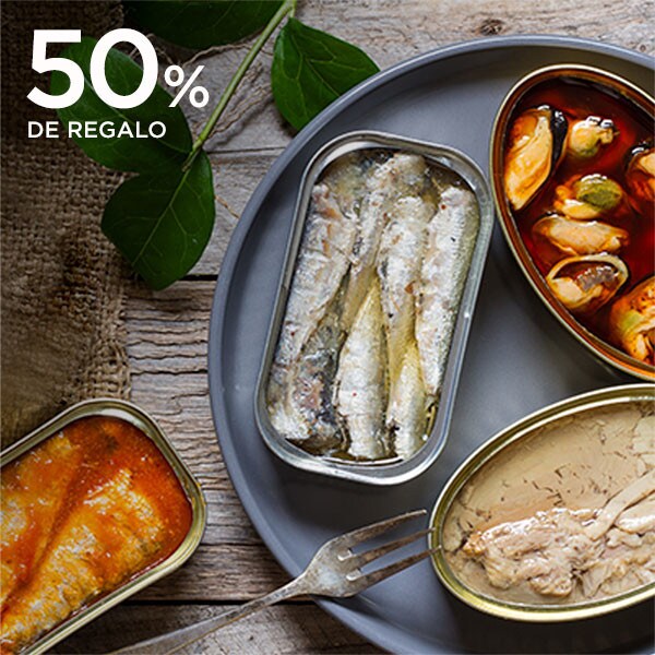 Supermercado 50% de regalo por compras superiores a 12€ en conservas de pescado