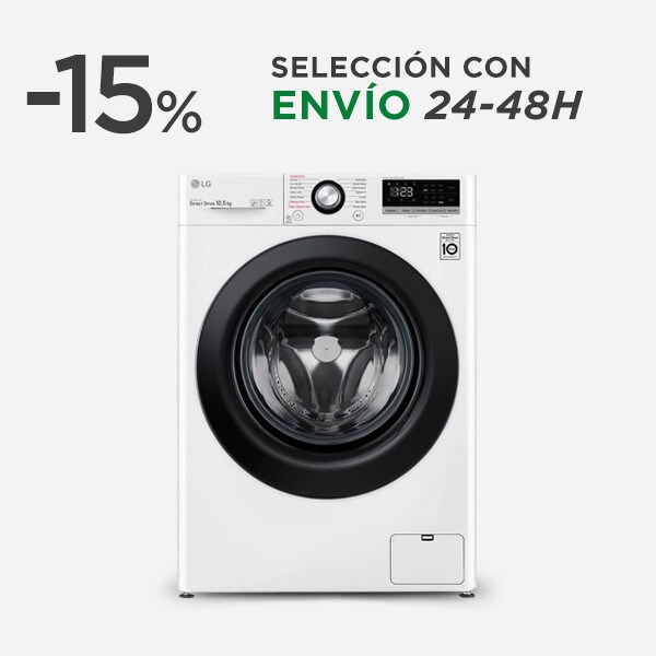 Lavadoras y secadoras -15%