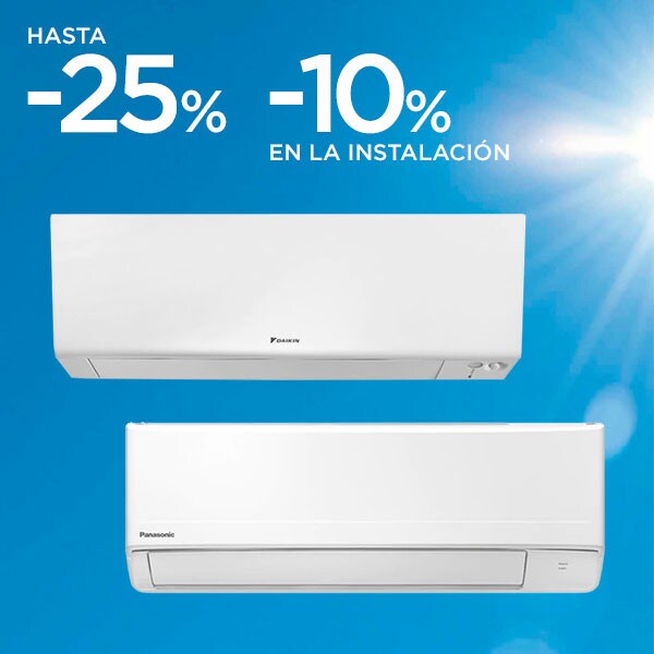 Aire acondicionado hasta -25% y -10% en la instalación