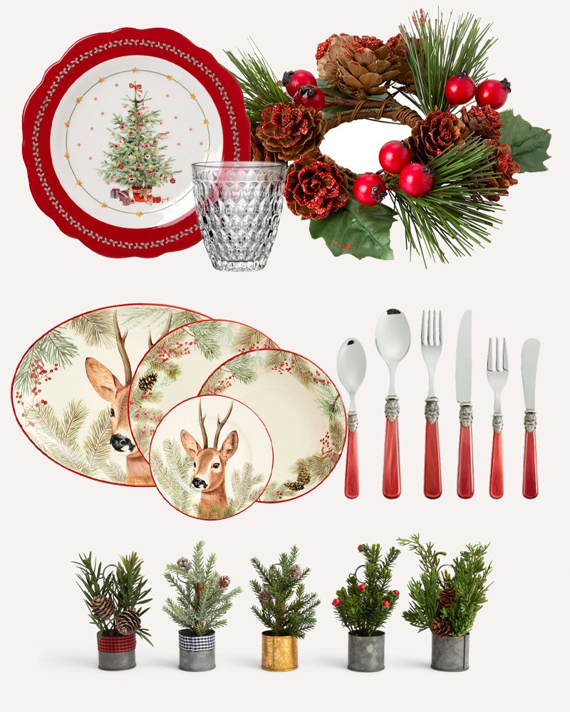 Natal Tradicional - mesa - produtos