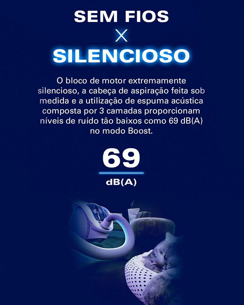 Sem fio e silencioso
