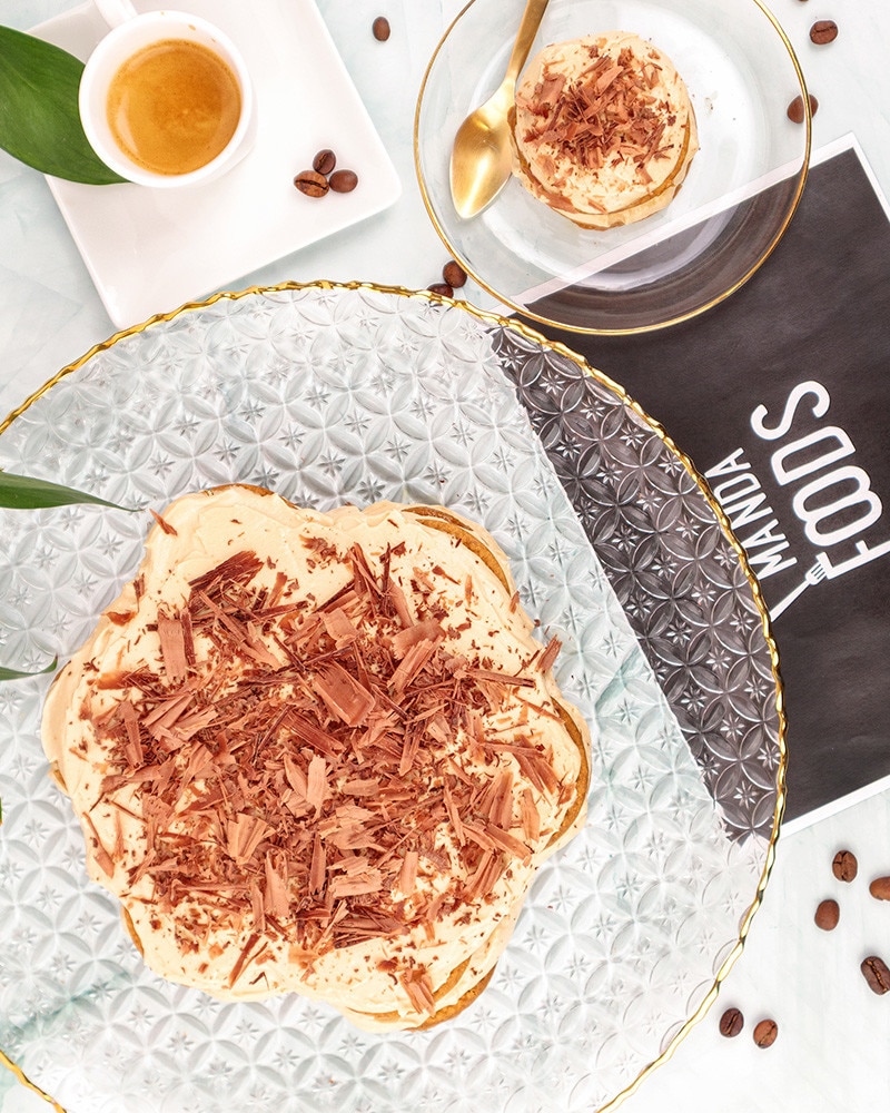 Bolo de Bolacha de Café, Doce de Leite e Chocolate