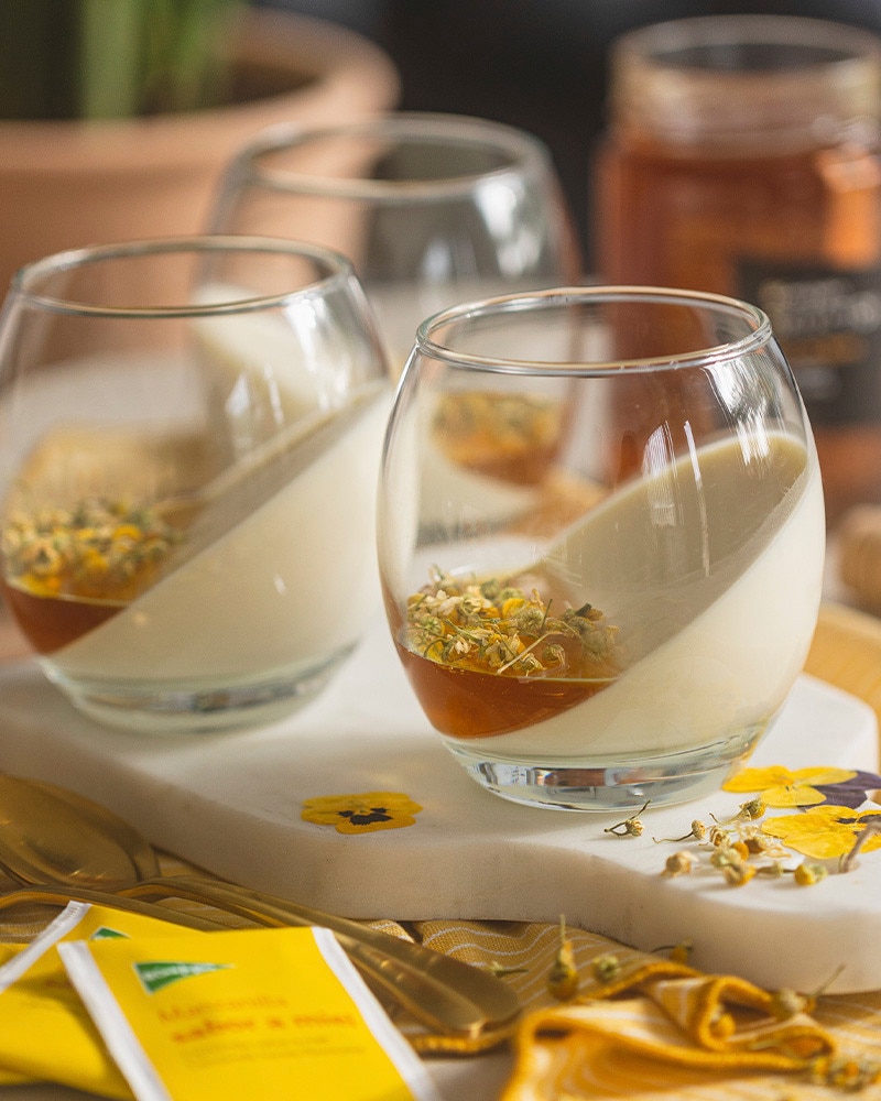 Pannacotta de camomila e mel
