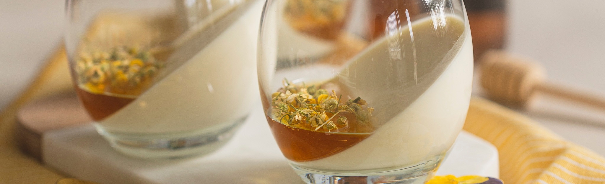 Pannacotta de camomila e mel