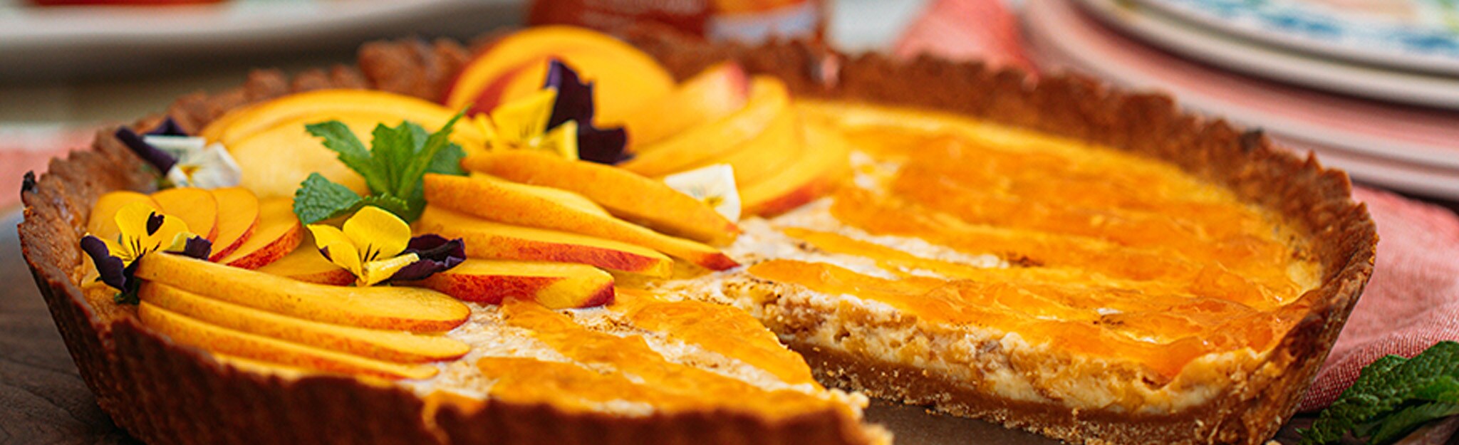 Tarte Cremosa de Nectarinas e Doce de Alperce