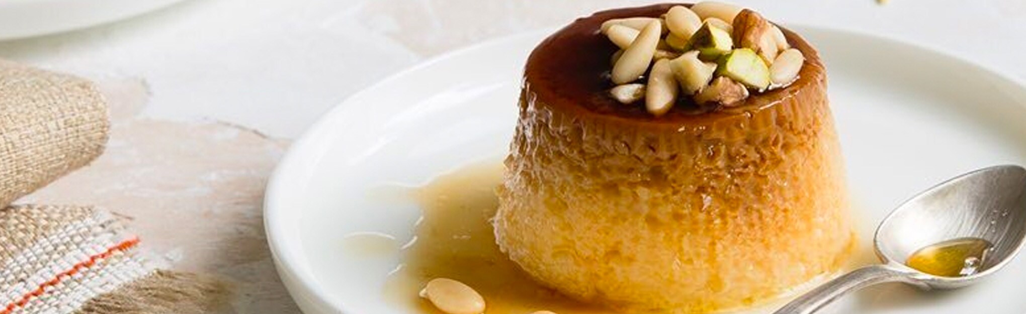 Pudim Flan Frutos Secos