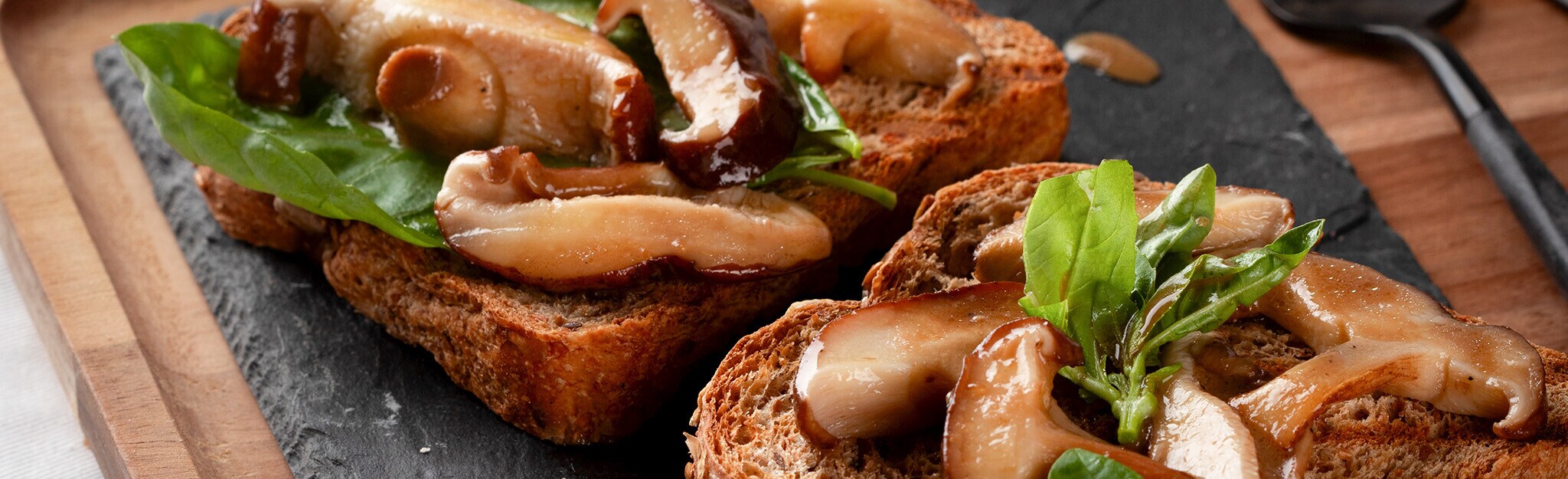 Bruchetta de Cogumelos e Café