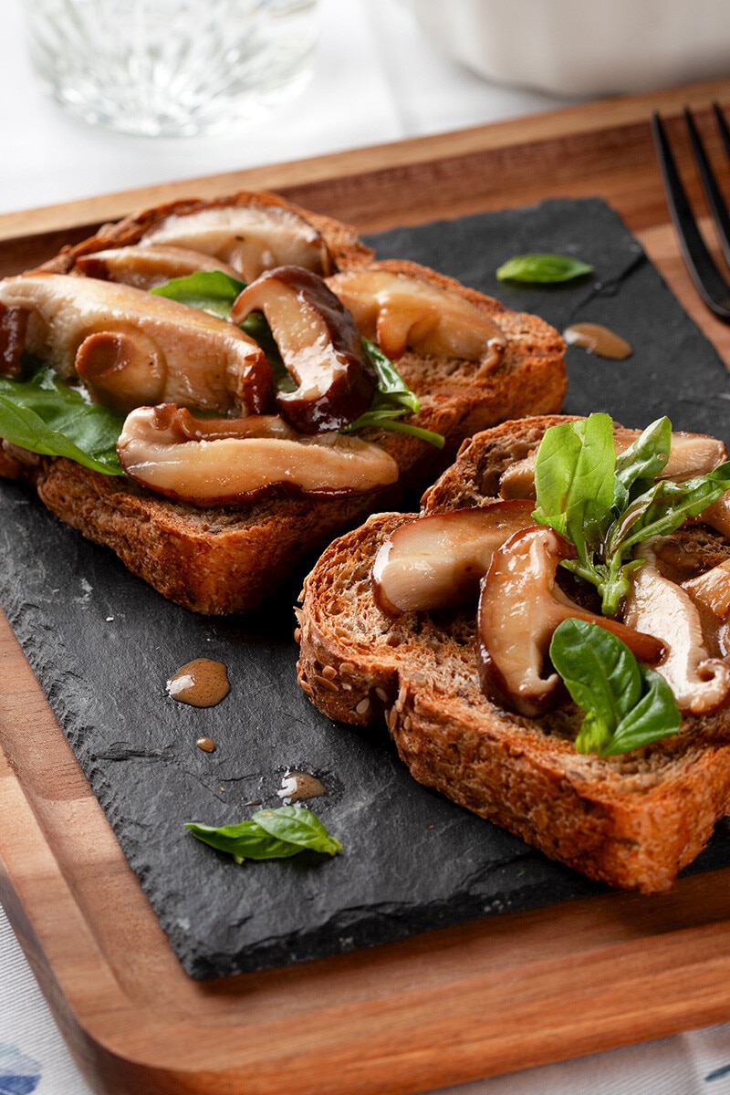 Bruchetta de Cogumelos e Café