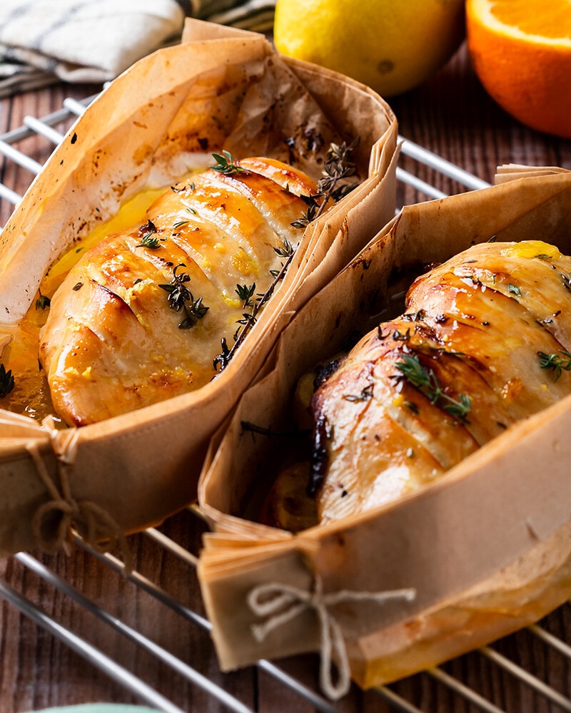 Frango Cítrico em Papelote