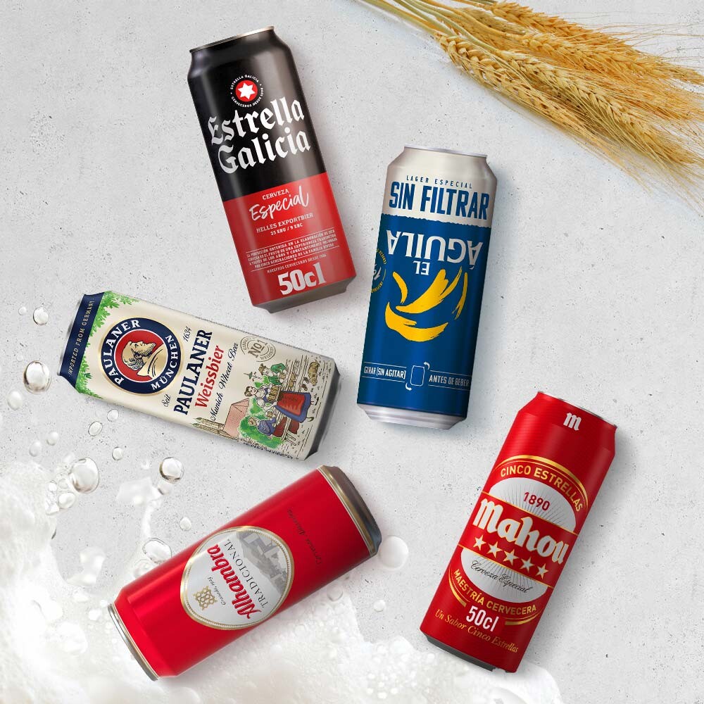 3x2 en selección de cervezas en lata de 50 cl