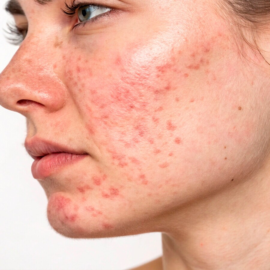 Piel acneica