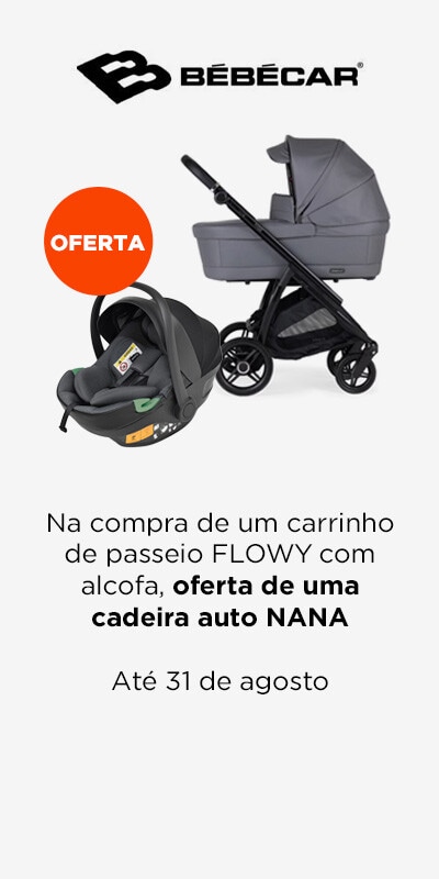 Na compra de um carrinho de passeio FLOWY com alcofa, oferta de uma cadeira auto NANA