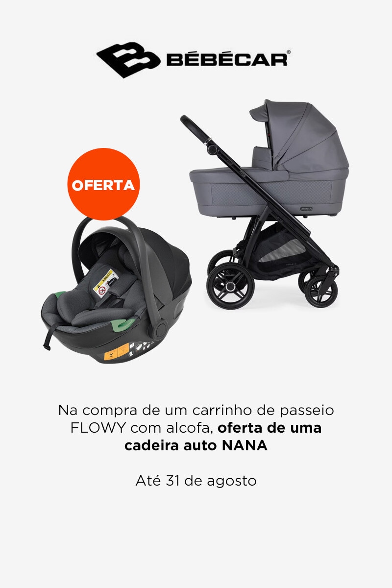 Na compra de um carrinho de passeio FLOWY com alcofa, oferta de uma cadeira auto NANA