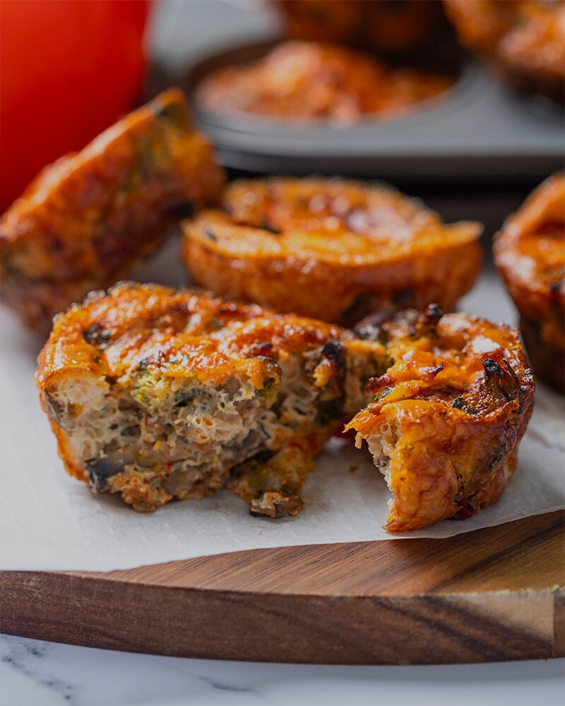 Egg Muffins de cogumelos