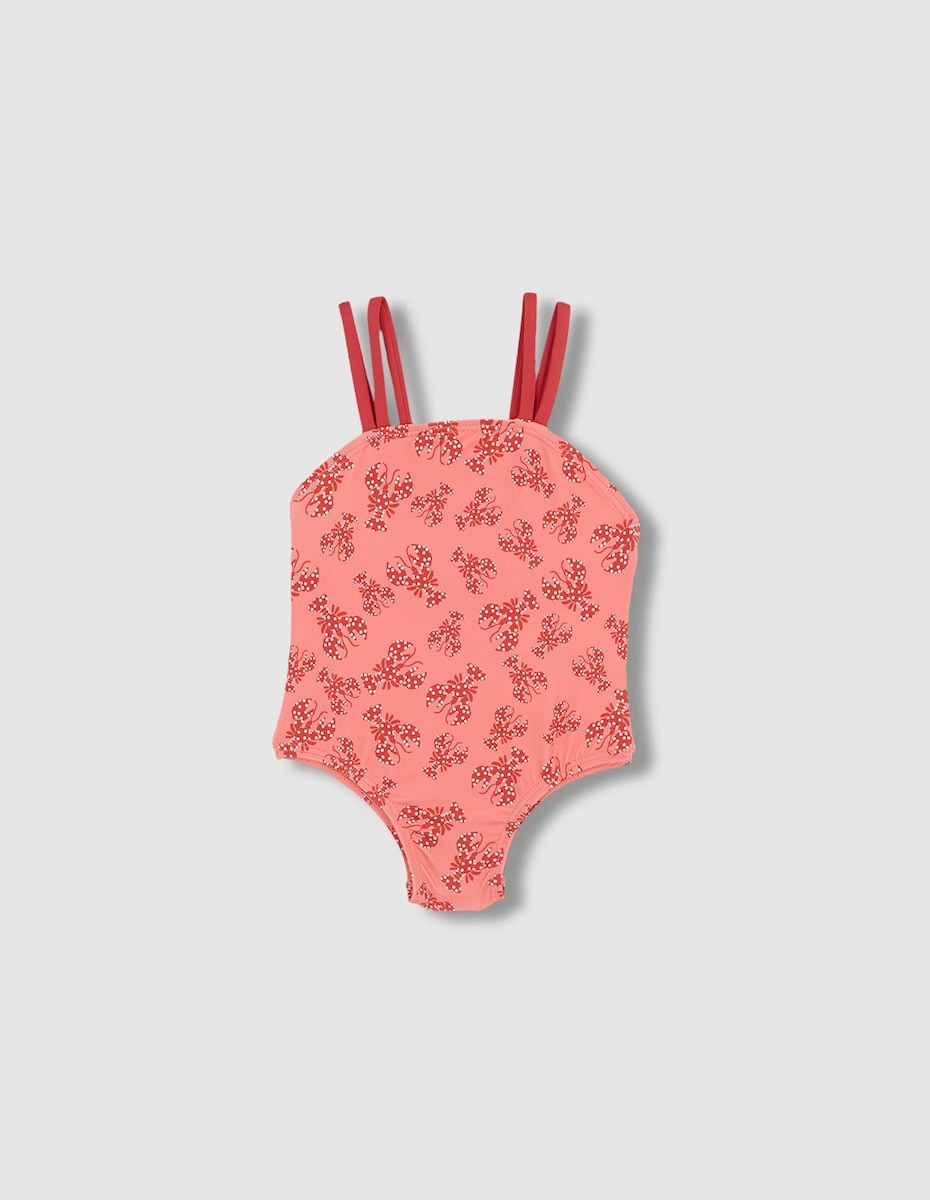 Imagem 0 de Fato de Banho Estampado com Alças Duplas para Bebé