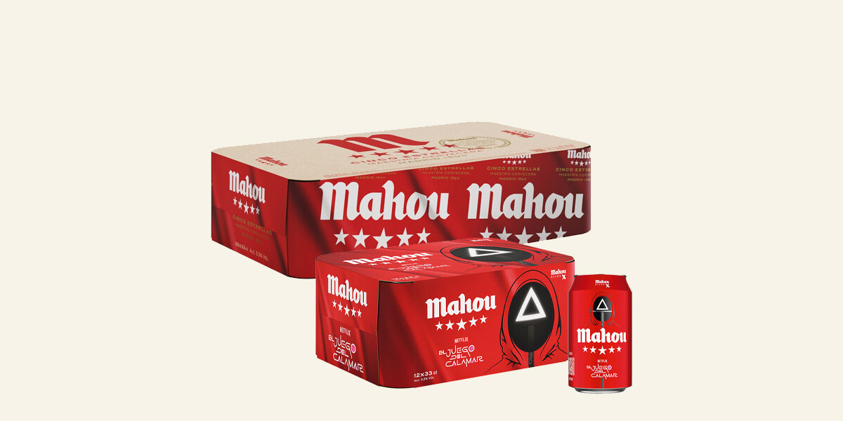 CERVEZA RUBIA MAHOU 5 ESTRELLAS