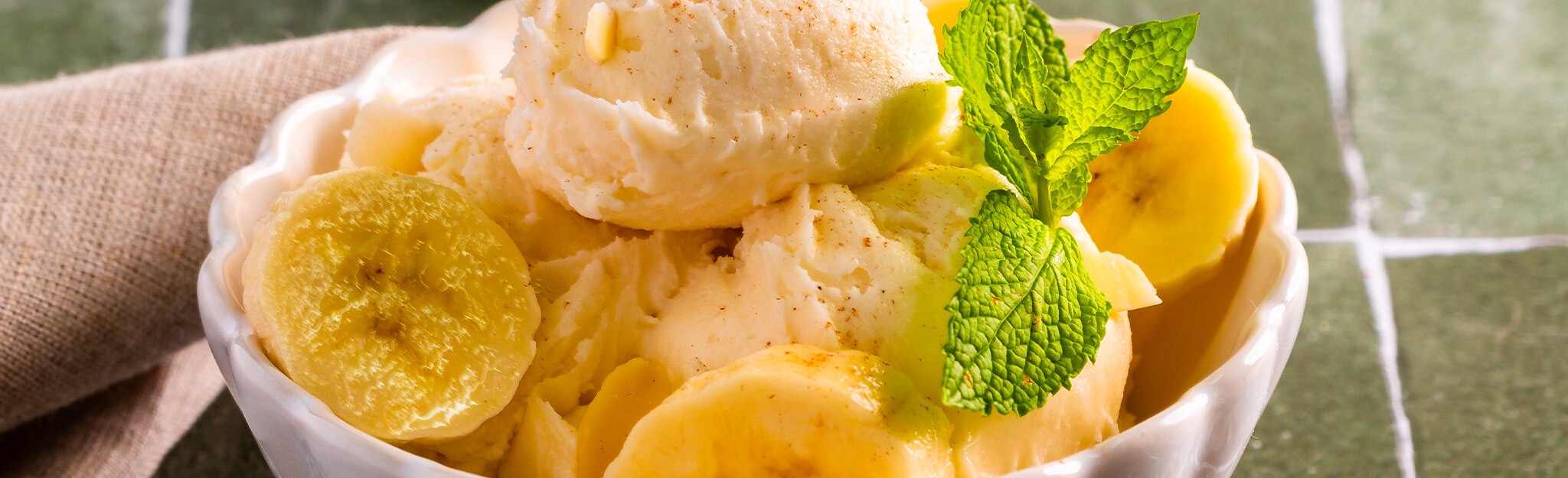 Gelado de Banana e Amêndoa