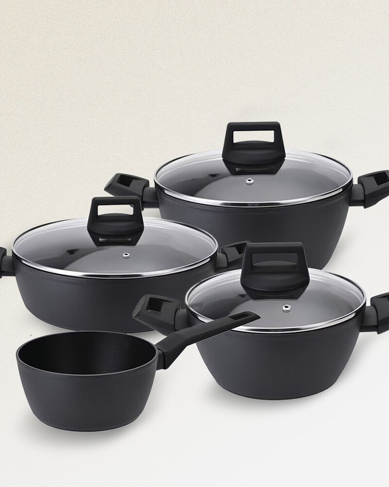 -50% en batería de cocina de 4 piezas de aluminio