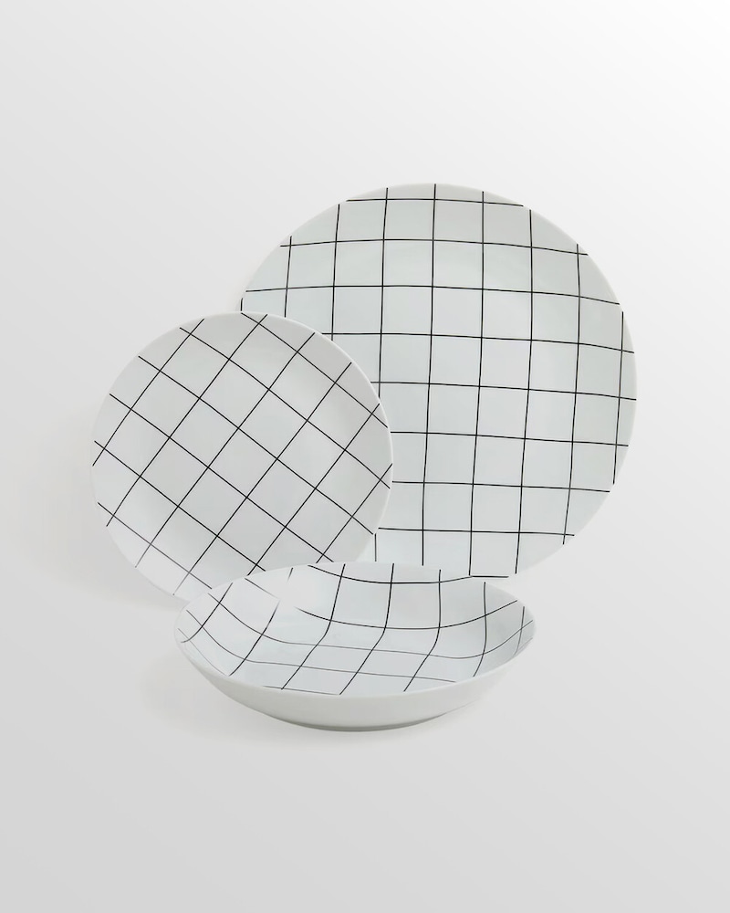 Vajilla de porcelana Manhattan Basics El Corte Inglés 18 piezas