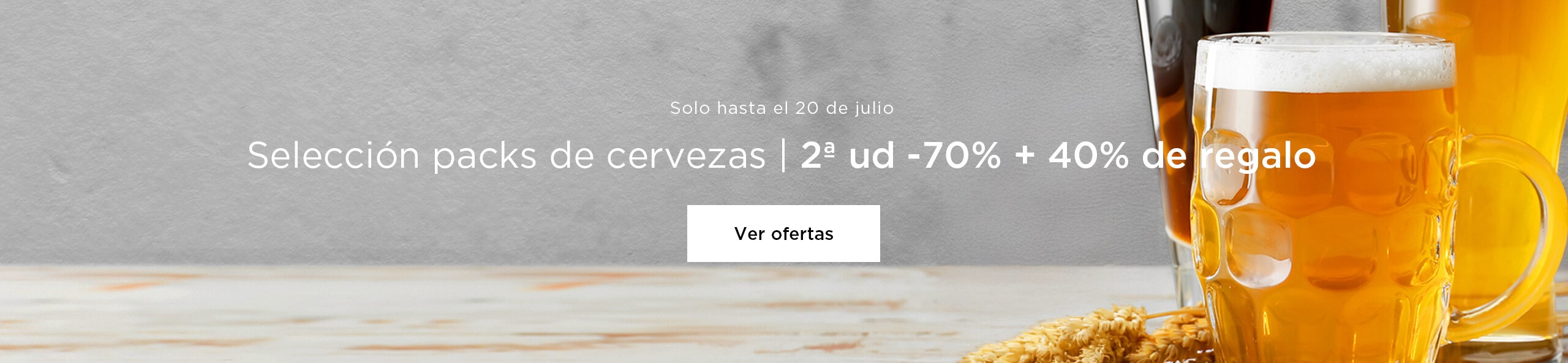 40% de regalo por compras superiores a 10€ en cervezas.