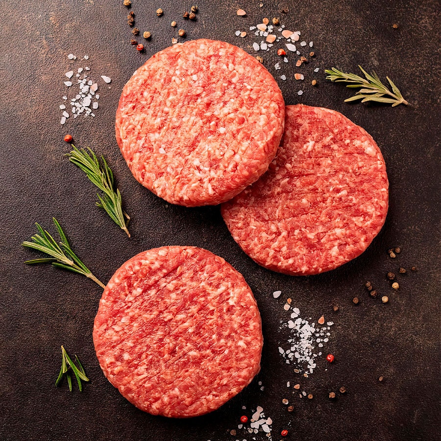Burger de vacuno raza angus, bandeja 320 g. 2x1
