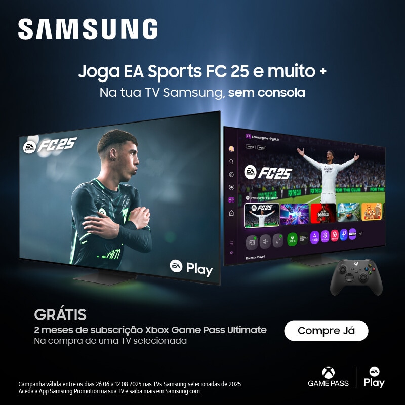 Campanha Samsung - Compre uma TC e receba 2 meses grátis de subscrição XBOX Game Pass Ultimate