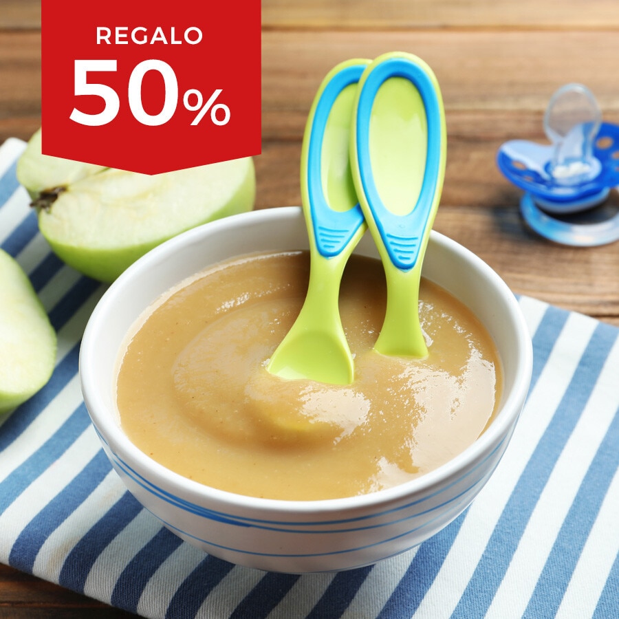 50% de regalo por compras superiores a 10€ en alimentación infantil.