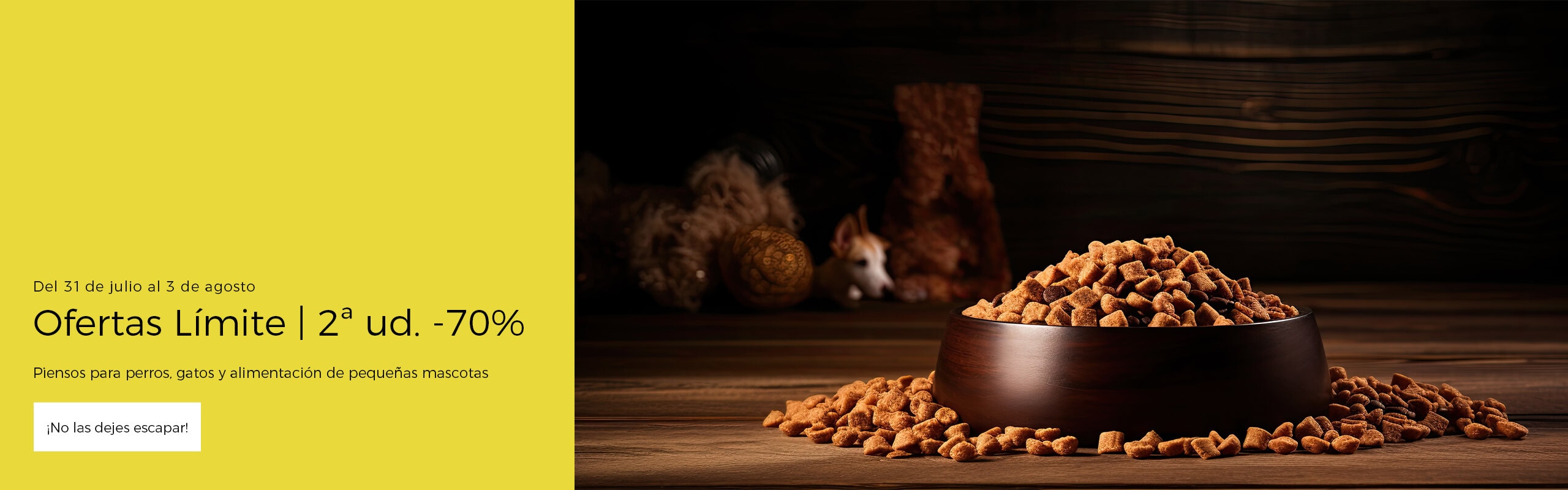 Piensos para perros, gatos y alimentación de pequeñas mascotas