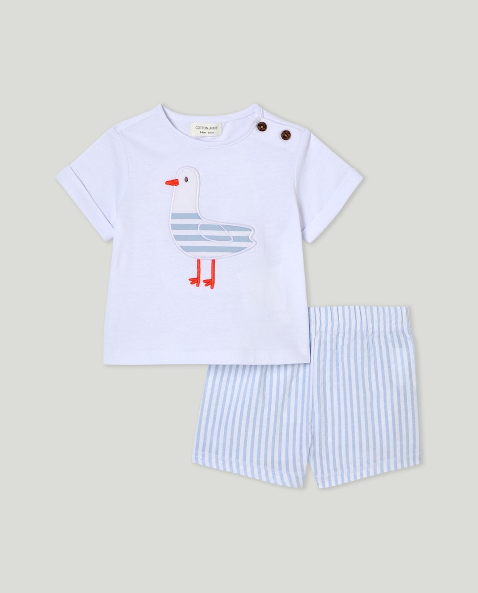 Imagem 0 de Pijama Curto de Bebé com Gaivota
