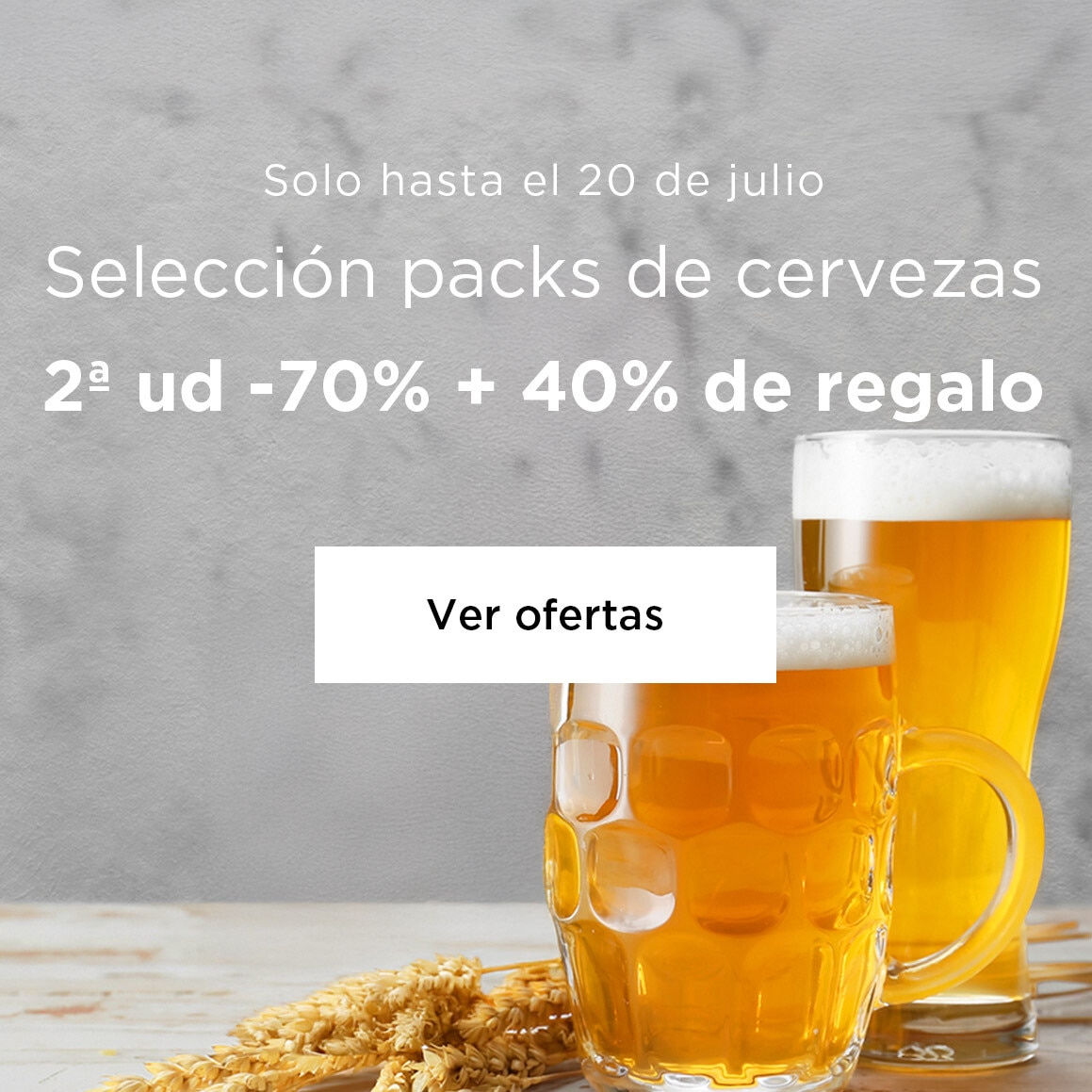 40% de regalo por compras superiores a 10€ en cervezas.