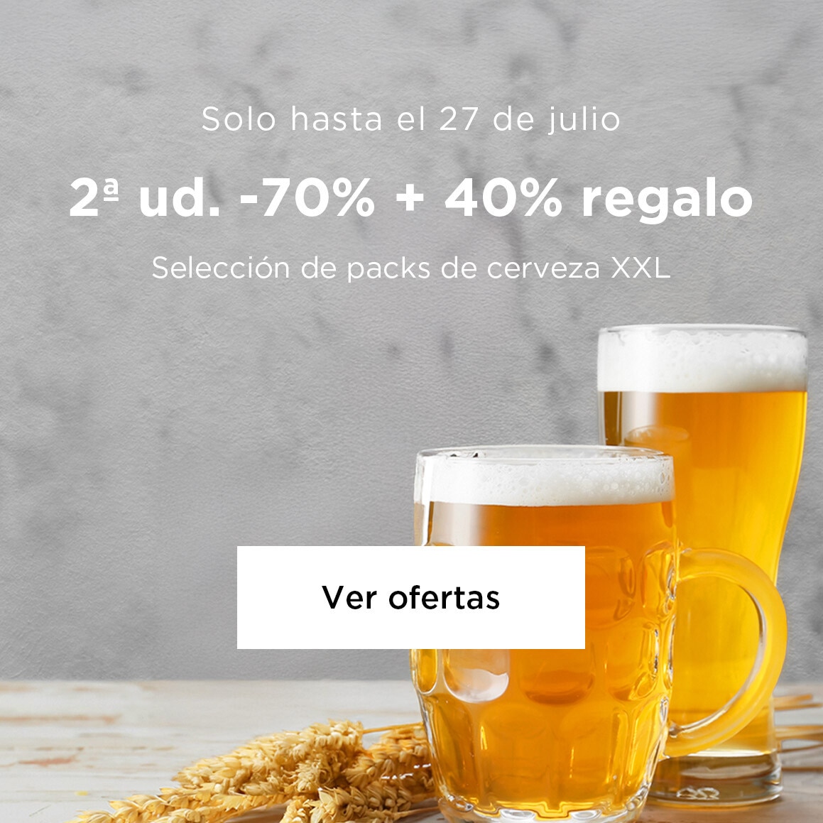 40% de regalo por compras superiores a 10€ en cervezas.