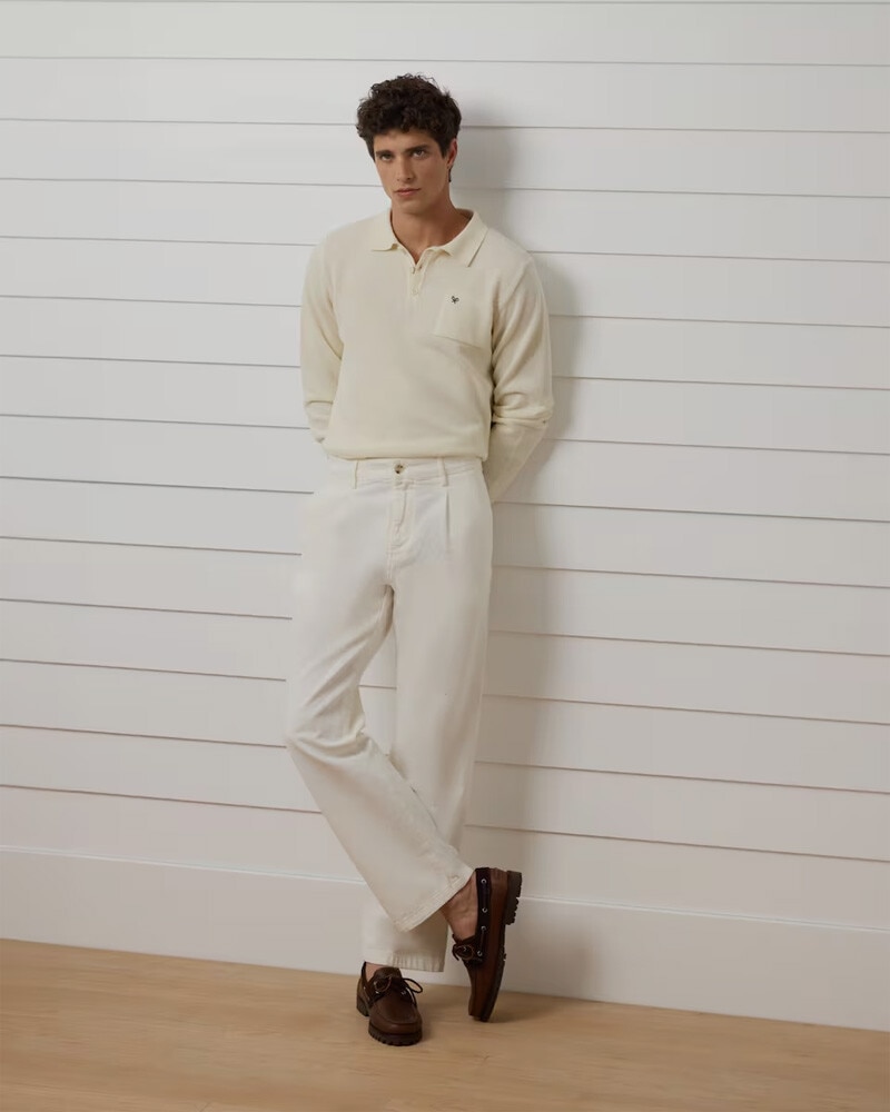 Causal trousers em moda homem