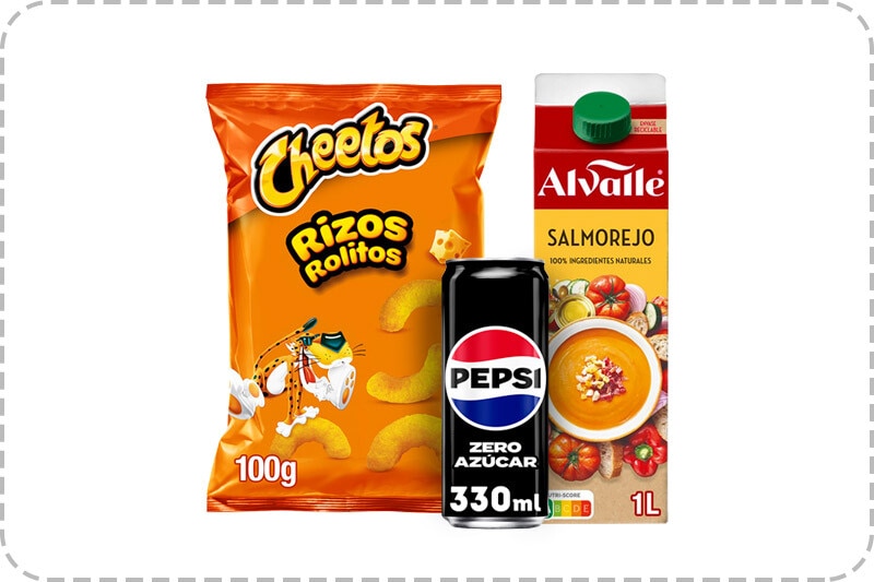 5€ de descuento por compra superior a 15€ en selección de snacks, refrescos y Alvalle. Introduce código DTOPEPSICO. Exclusivo online.