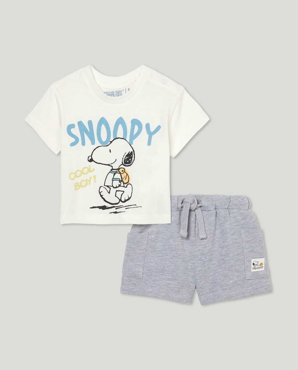 Imagem 0 de Conjunto de Bebé Snoopy Formado por Bermudas e T-shirt