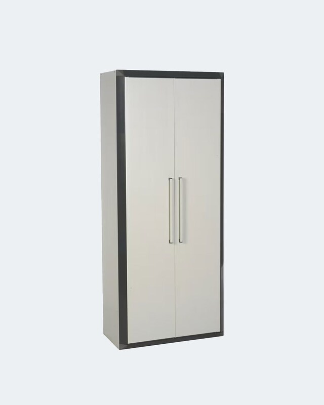 Armario Alto PVC 2 Puertas y 4 Baldas + Escobero Thetris